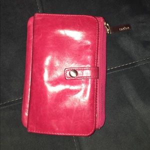 Hobo brand Red Leather wallet.  Soft leather